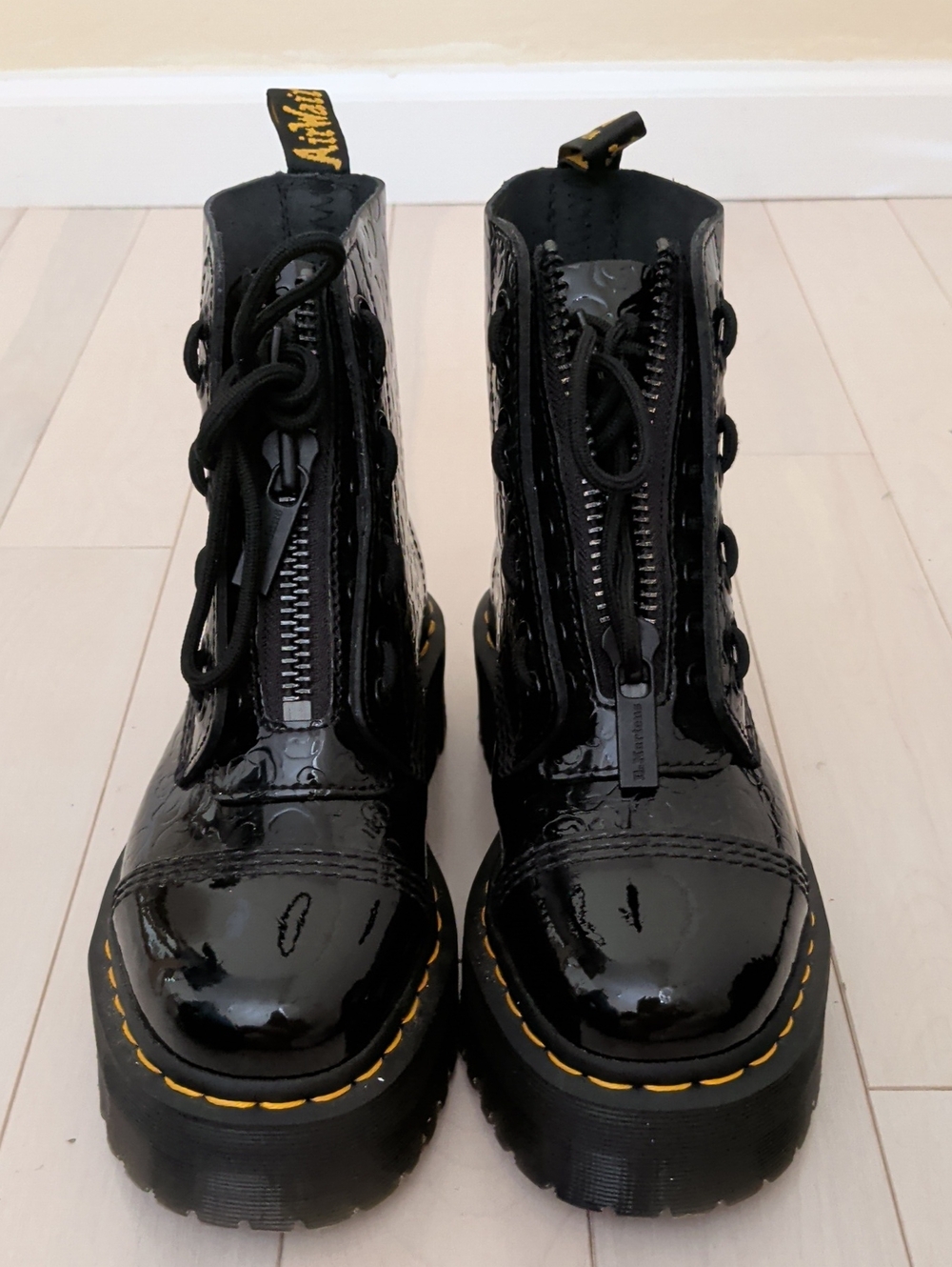 Dr. Martens Patent Leather Cheetah Embossed Boots